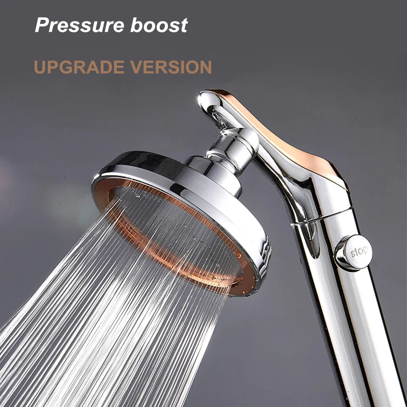 Shower Head,360 Degrees Rotated Water Saving , High Pressure Shower Head with One-Key Water Stop,Bathroom Accessories
